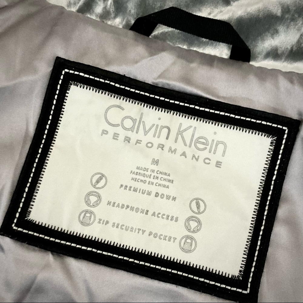 Calvin Klein Performance Down Silver Crushed Velv… - image 2